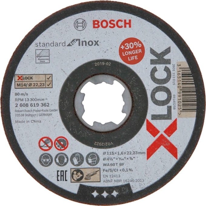 Bosch Trennscheibe gerade X-Lock 125x1mm