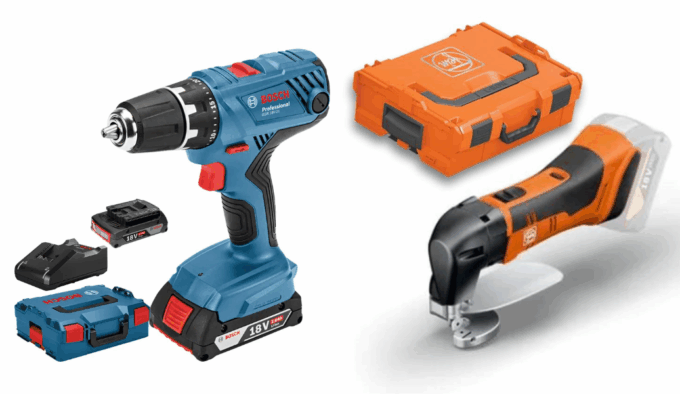 Bosch GSR 18V-21 + Fein ABLS 18 1.6 E